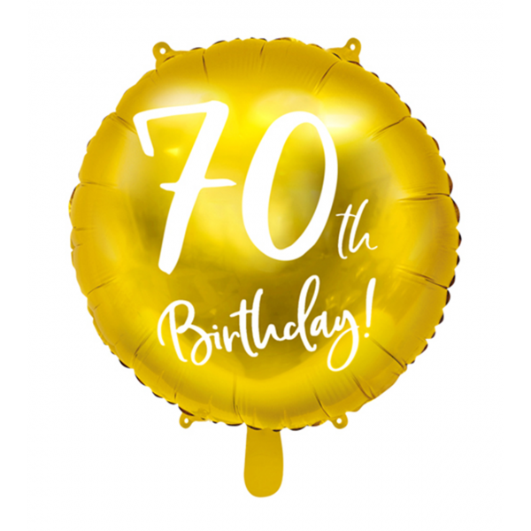 1 Ballon - 70th Birthday Gold