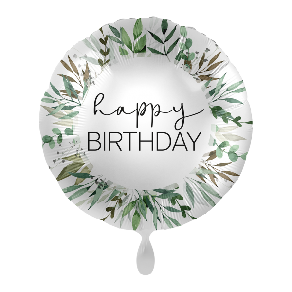 1 Balloon - Natural Greenery Birthday - ENG
