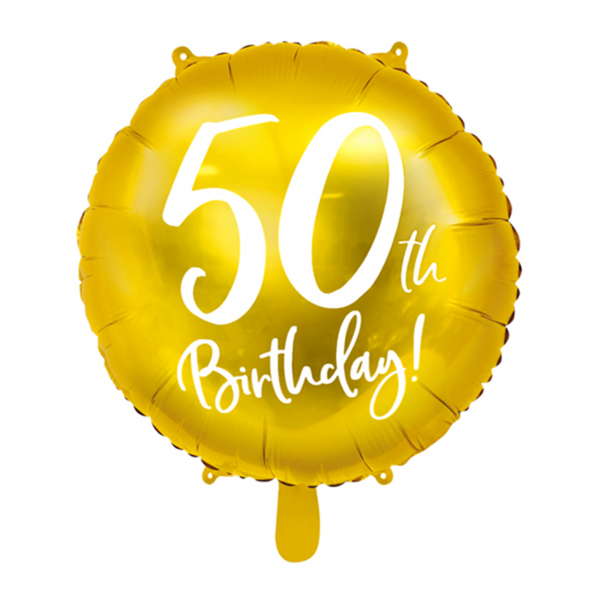 1 Ballon - 50th Birthday Gold