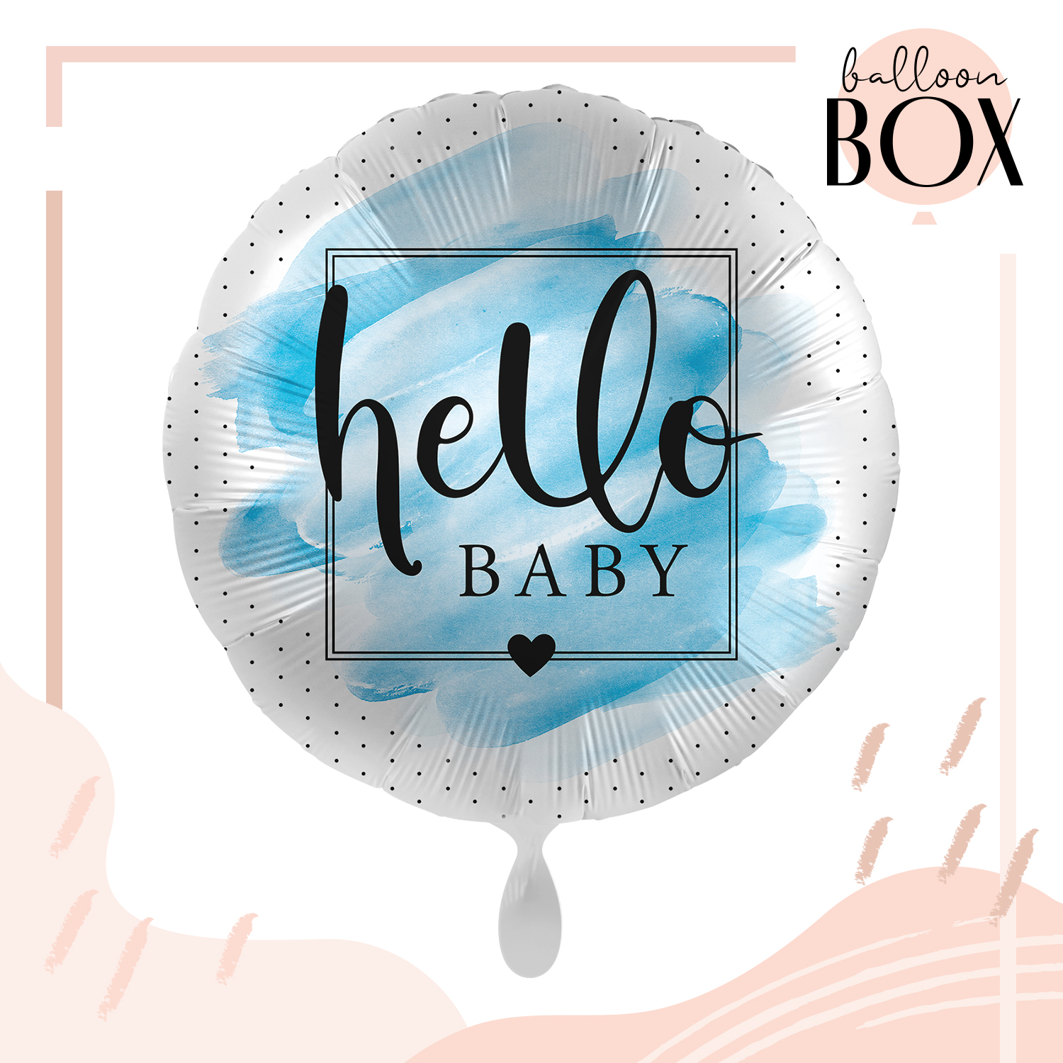 Heliumballon in a Box - Welcome to the World, Baby Boy!