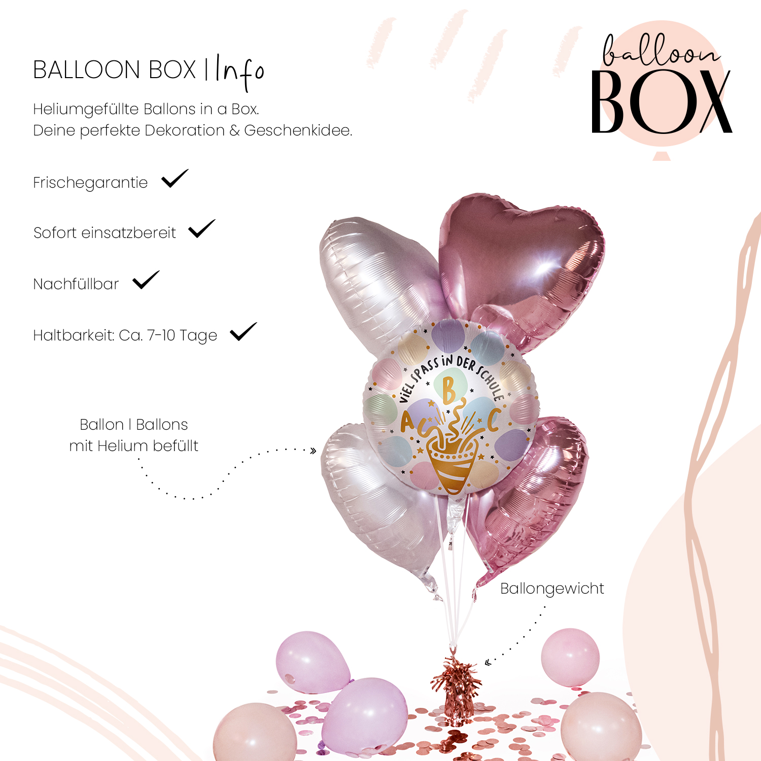 Heliumballon in a Box - Viel Spaß Schultüte