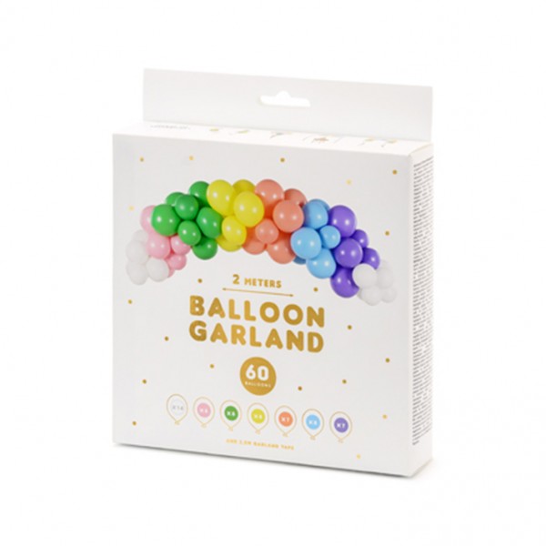 1 Ballonset - Ballongirlande - Rainbow