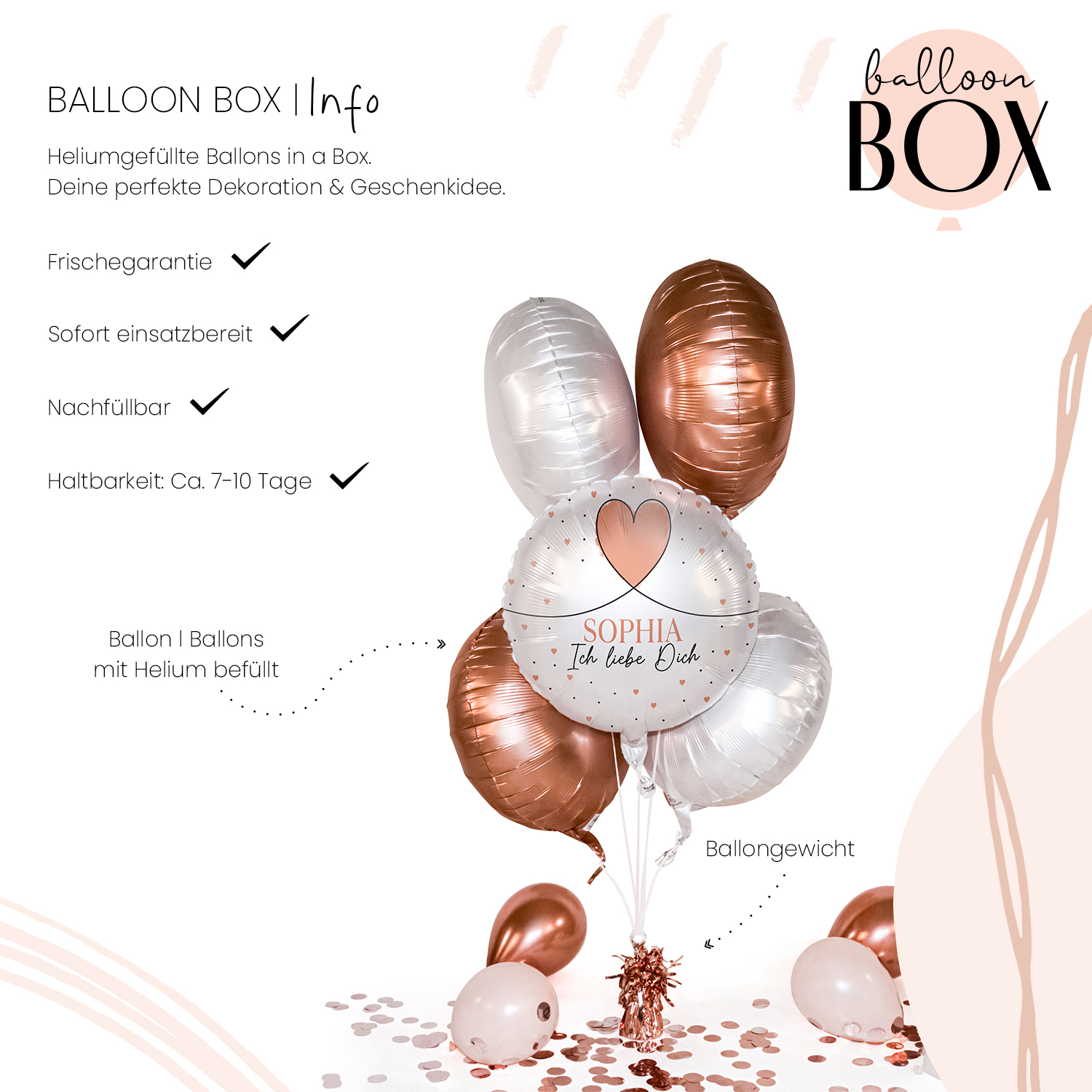 Personalisierter Ballon in a Box - My Lovely Favourite