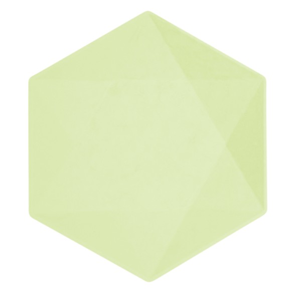 6 Partyteller XXL - Hexagonal - grün