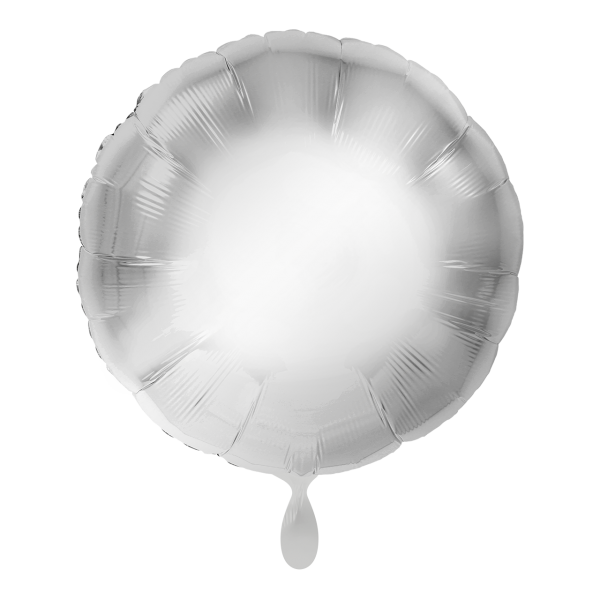 1 Ballon - Rund - Silber