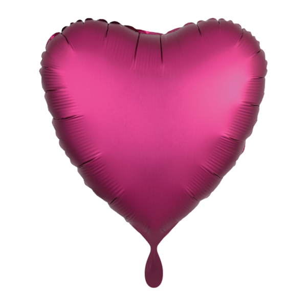 1 Balloon - Herz - Silk Lustre - Pink
