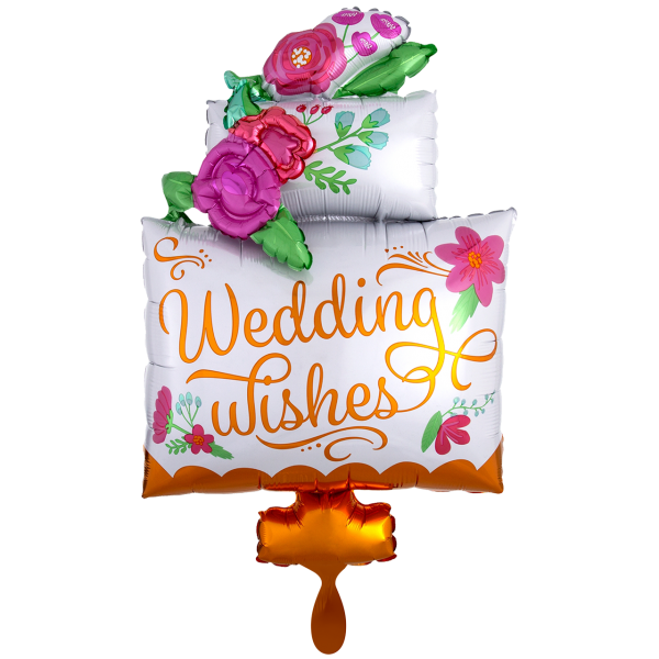 1 Ballon XXL - Wedding Wishes Cake