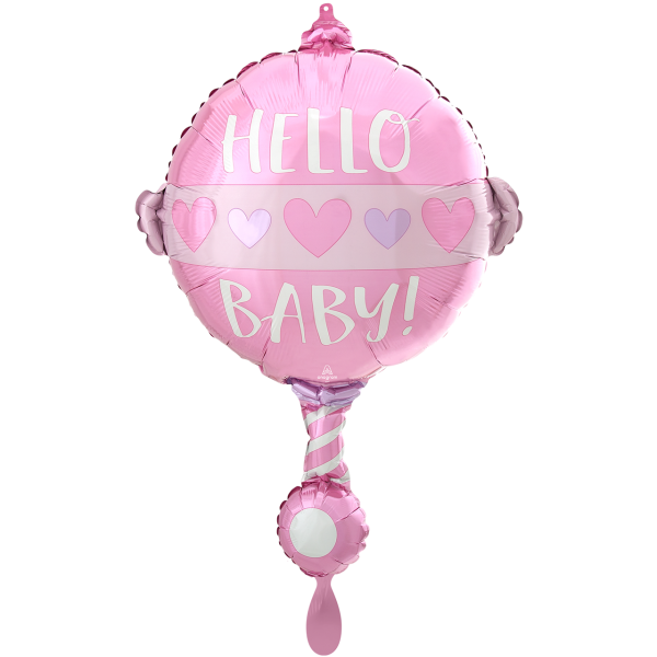 1 Ballon - Baby Girl Rattle