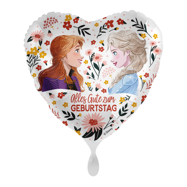 1 Balloon - Disney - Anna &amp; Elsa Floral Birthday - GER