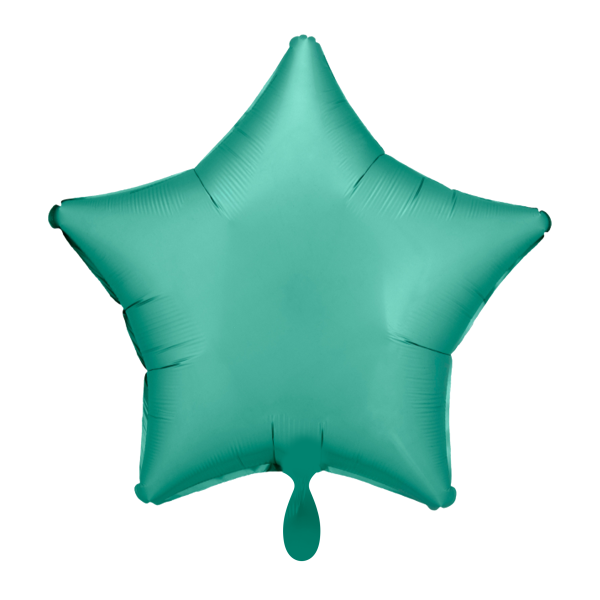 1 Balloon - Stern - Silk Lustre - Jade Grün