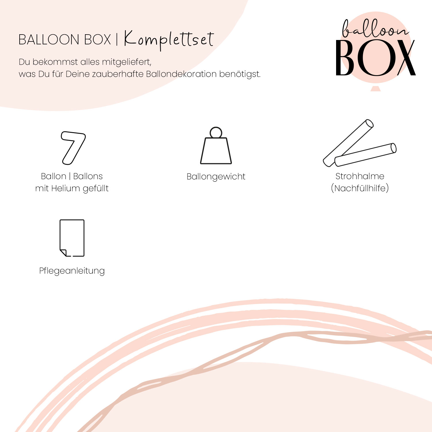 Heliumballon in a Box - Pink Seven
