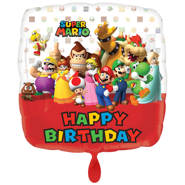 1 Balloon - Mario Bros Happy Birthday