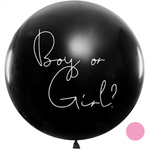 1 Riesenballon - Ø 1m - Boy or Girl - Pink