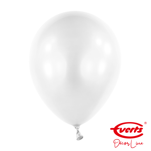 50 Luftballons - DECOR - Ø 28cm - Pearl &amp; Metallic - Frosty White