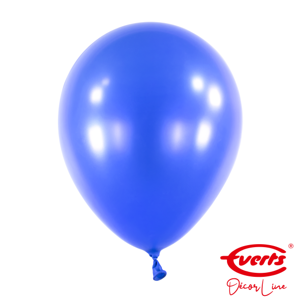 50 Luftballons - DECOR - Ø 28cm - Pearl &amp; Metallic - Bright Royal Blue