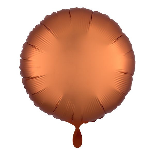 1 Ballon - Rund - Satin - Orange