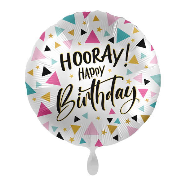 1 Balloon - Hooray Happy Birthday