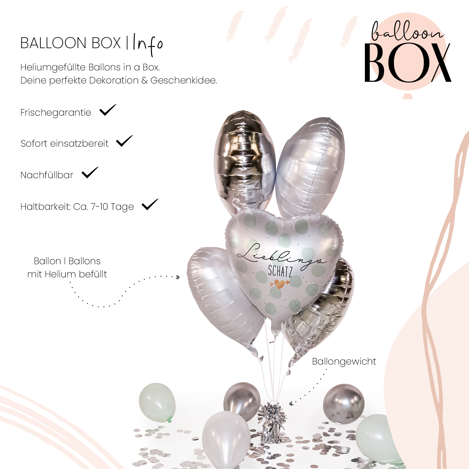 Heliumballon in a Box - Lieblingsschatz
